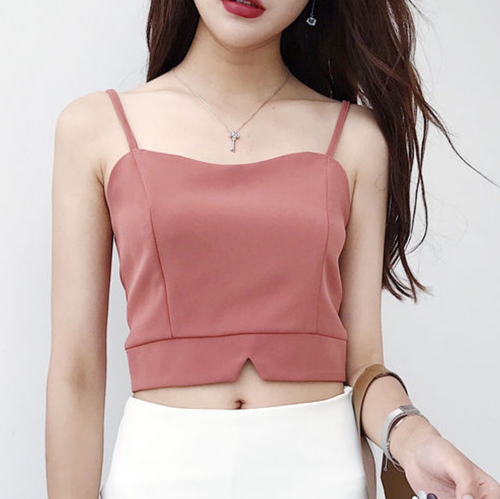 NEW Light Pink Zip Up Crop Top